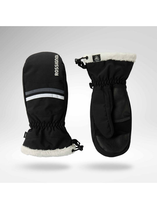 Rękawice narciarskie damskie ROSSIGNOL W Piste Mittens R-Shell Dry czarne
