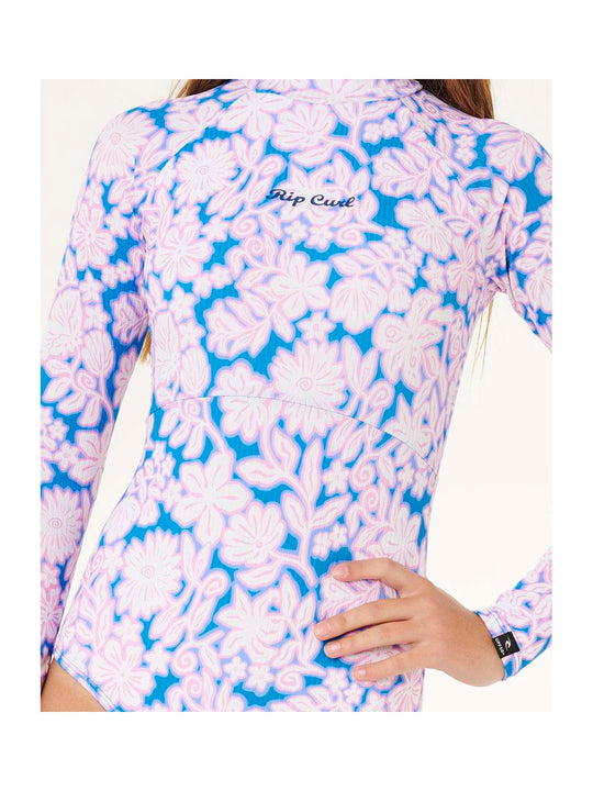 Kostium dziewczęcy RIP CURL Sunshine Upf Ls Surfsuit- Girl niebieski
