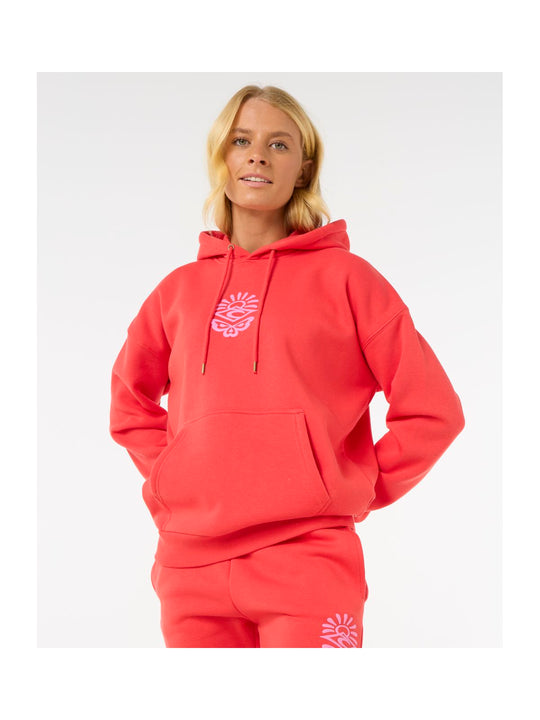 Spodnie dresowe damskie RIP CURL Icons Of Surf Track Pant czerwone
