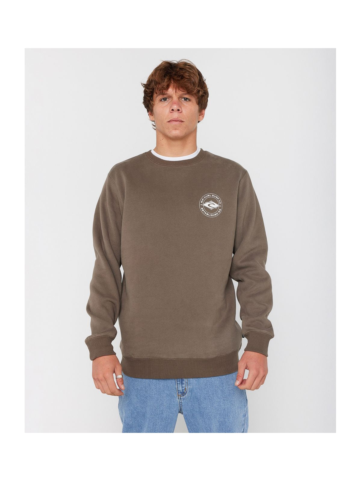 Bluza RIP CURL STAPLE CREW brązowa