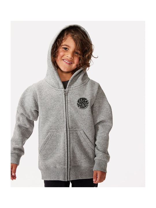 Bluza dresowa dla chłopca RIP CURL Wetsuit Icon Zip Thru Hood-Boy szary - Adventure Sports
