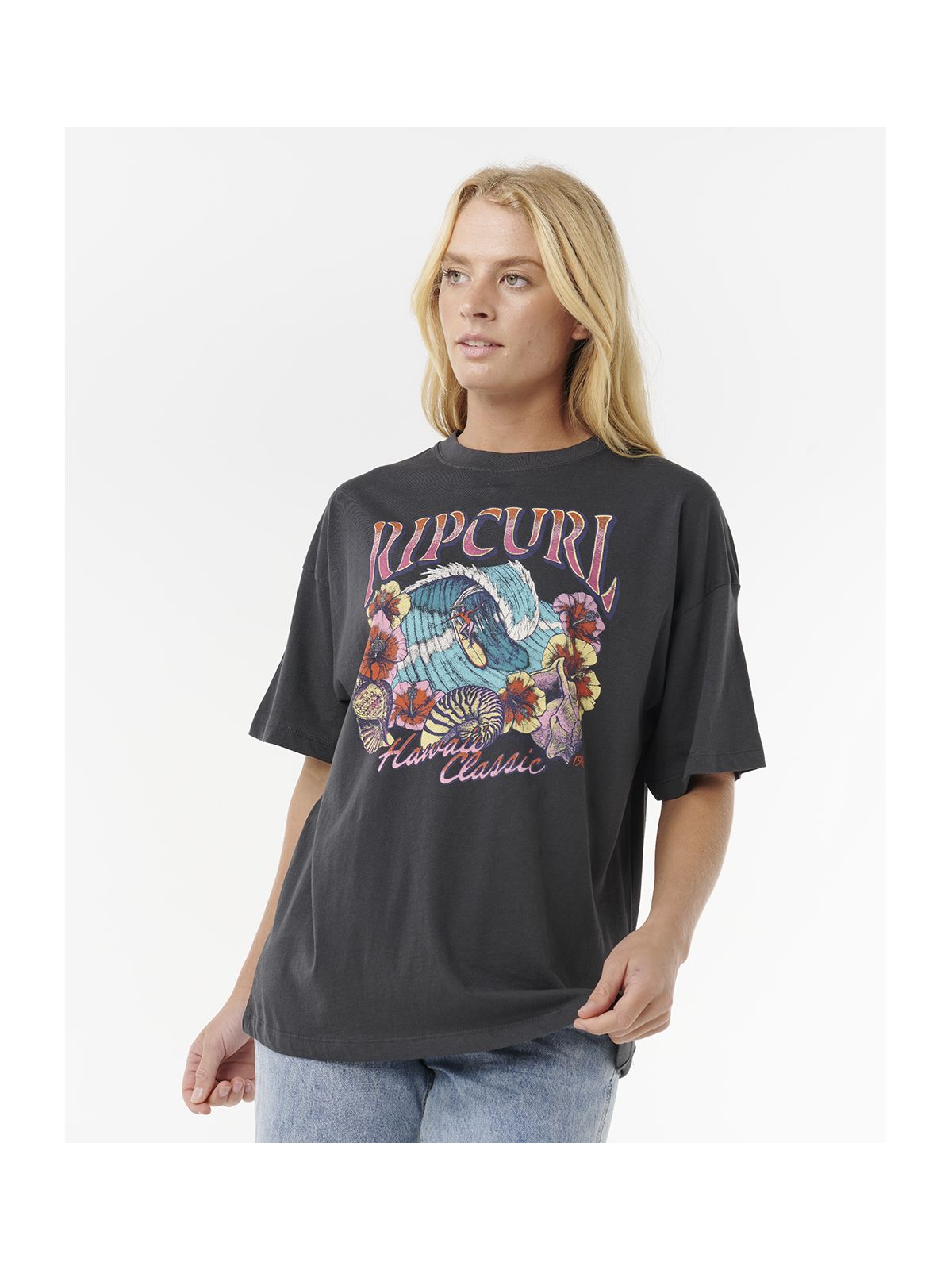 Koszulka RIP CURL HAWAII CLASSIC HERITAGE TEE czarna