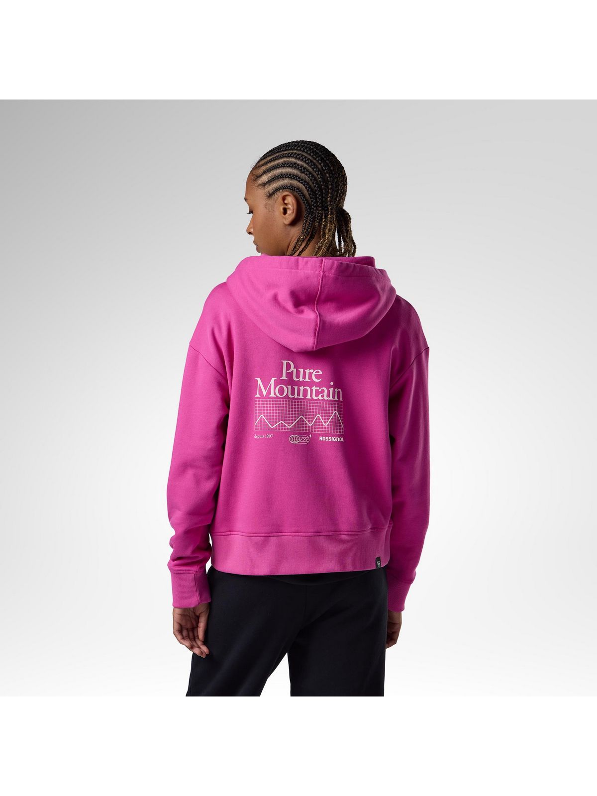 Bluza damska ROSSIGNOL W Waterfall Relax Hoodie różowa