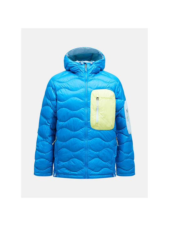 Kurtka puchowa męska PEAK PERFORMANCE Helium Utility Down Hood Jacket Men niebieski - Adventure Sports
