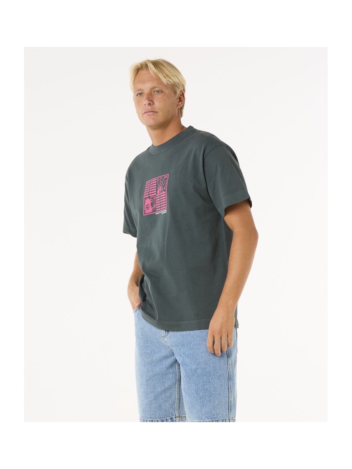 Koszulka RIP CURL Raw Energy Zine Tee zielony