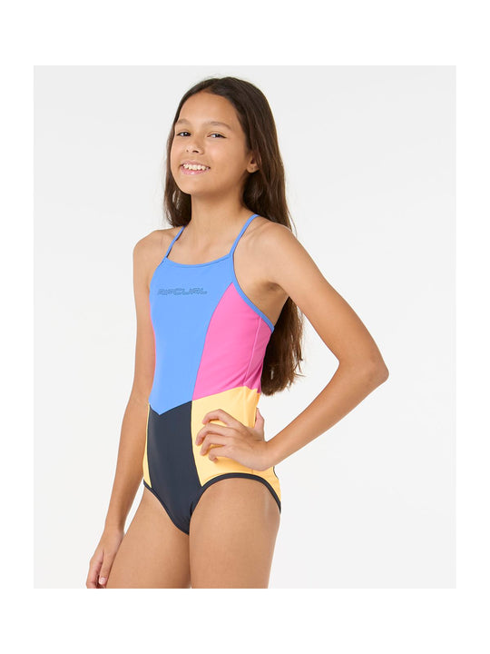 Kostium Jednoczęściowy RIP CURL Block PartyŹOne Piece -Gir - granatowy
