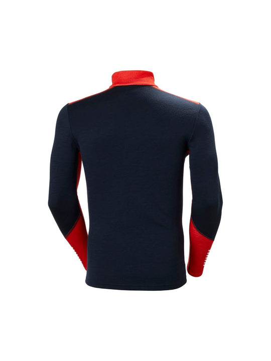 Koszulka męska HELLY HANSEN Lifa Merino Midweight 1/2 Zip  kolor granatowy
