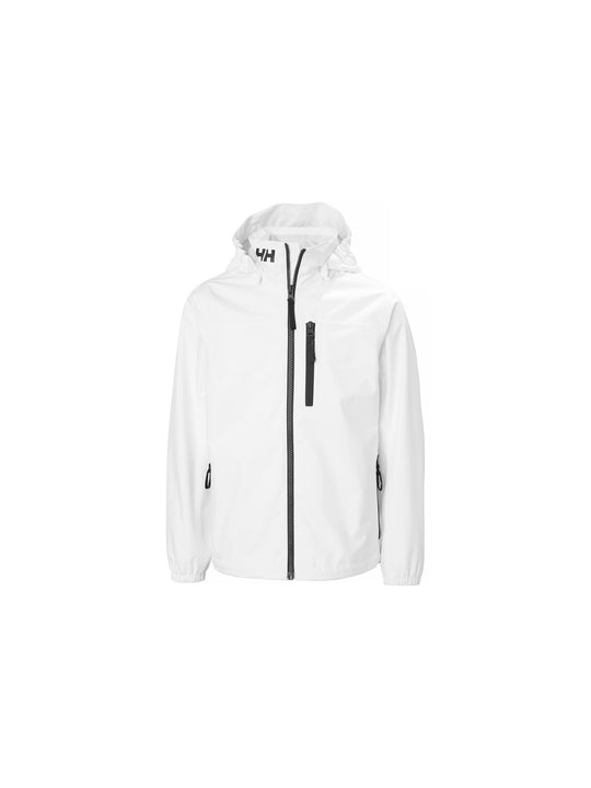 Kurtka HELLY HANSEN JR CREW HOODED JACKE biały - Adventure Sports

