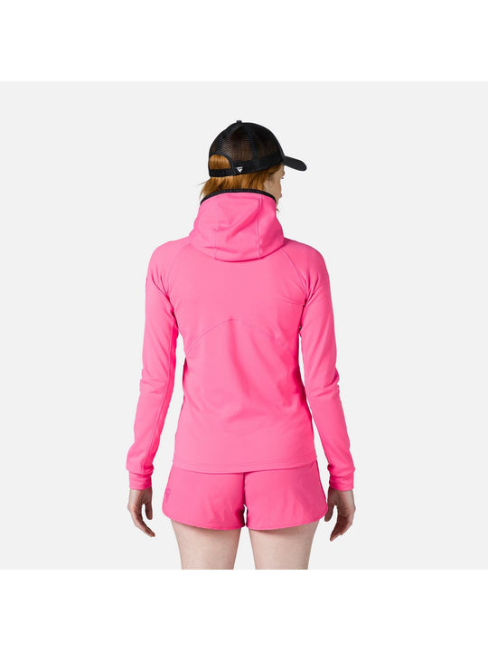 Bluza damska Rossignol W Mid Layer Thin Fz różowy - Adventure Sports
