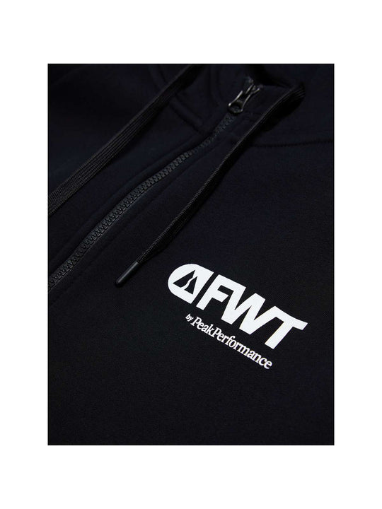Bluza Peak Performance Fwt M Logo Zip Hood czarny - Adventure Sports

