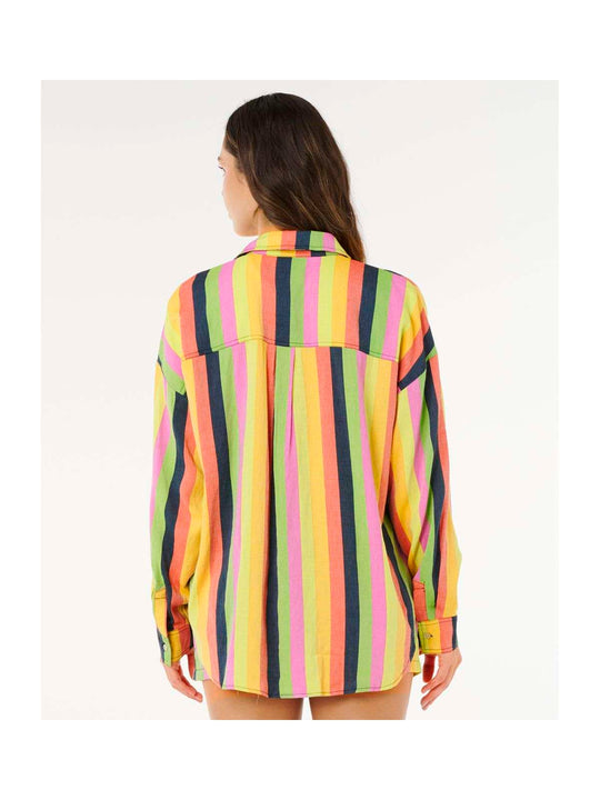 Koszula damska RIP CURL Neon Stripe Relaxed Shirt multikolor

