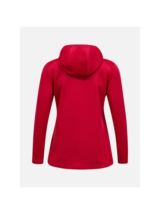 Bluza PEAK PERFORMANCE W Trail Polartec Zip Hood bordowy
