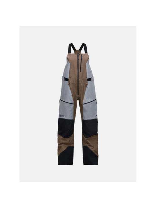 Spodnie narciarskie damskie PEAK PERFORMANCE Vertical GORE-TEX Pro 3L Shell Bib Pants brązowe
