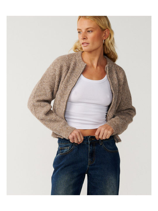 Sweter damski RIP CURL Venture Zip Thru Cardigan brązowy
