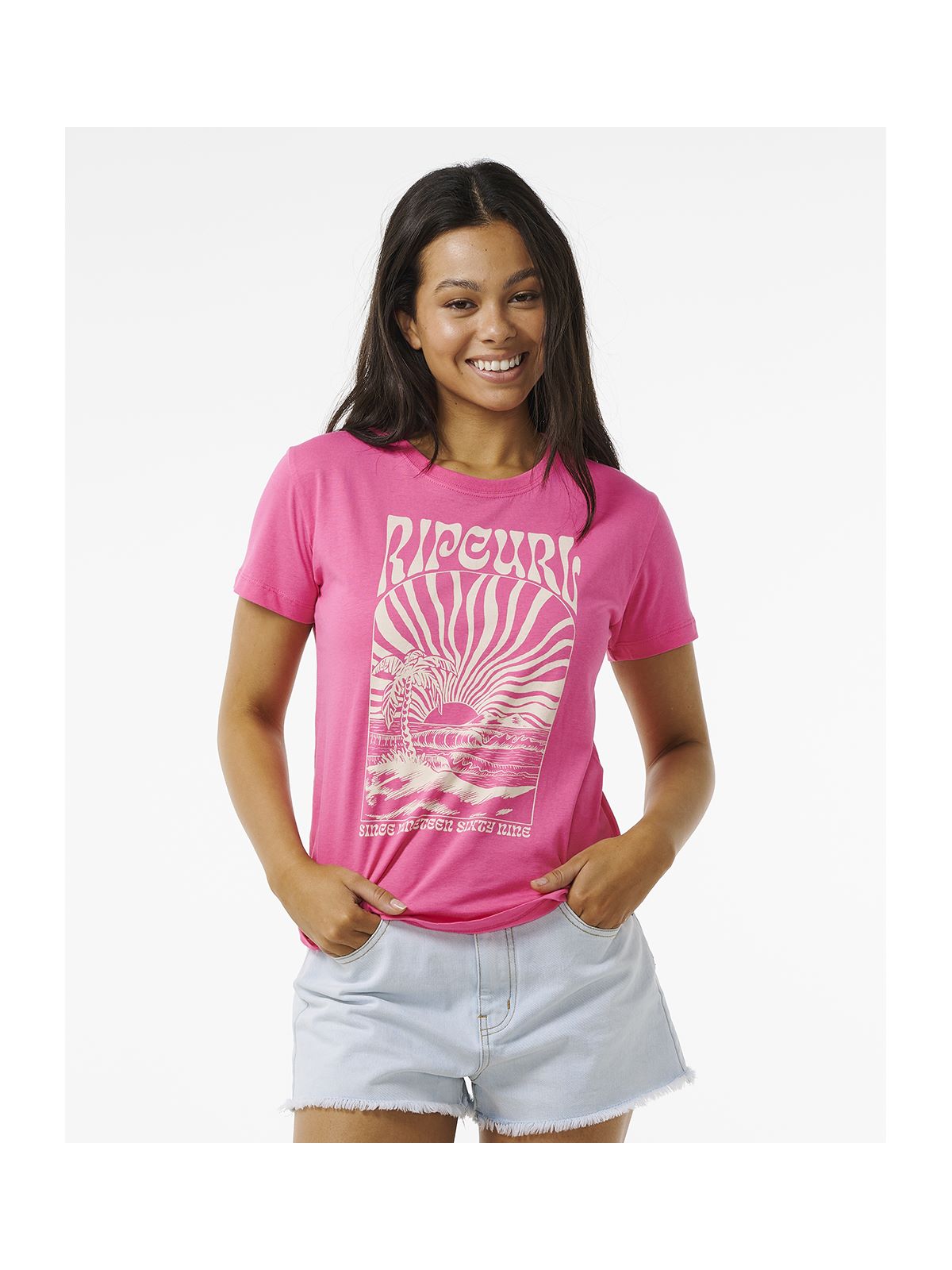Koszulka RIP CURL Heatwave Standard Tee różowy - Adventure Sports