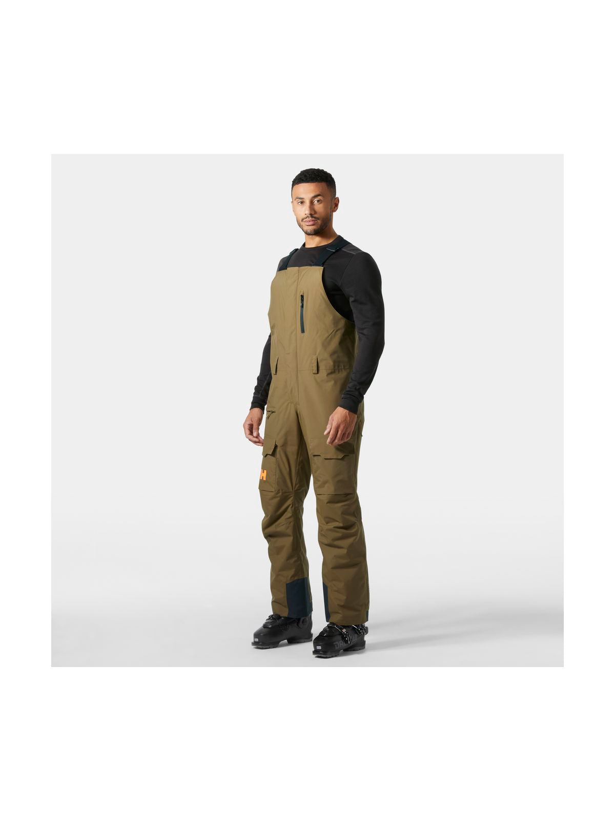 Spodnie narciarskie męskie HELLY HANSEN SOGN BIB CARGO PANT brązowe