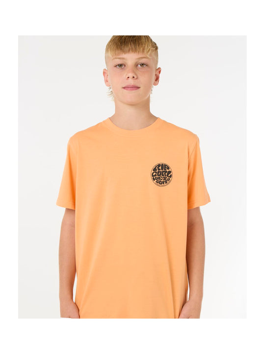 T-Shirt dziecięcy RIP CURL Wetsuit Icon Tee -Kids pomarańczowy
