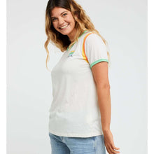 Koszulka damska RIP CURL Surf Side Ringer Tee beżowa
