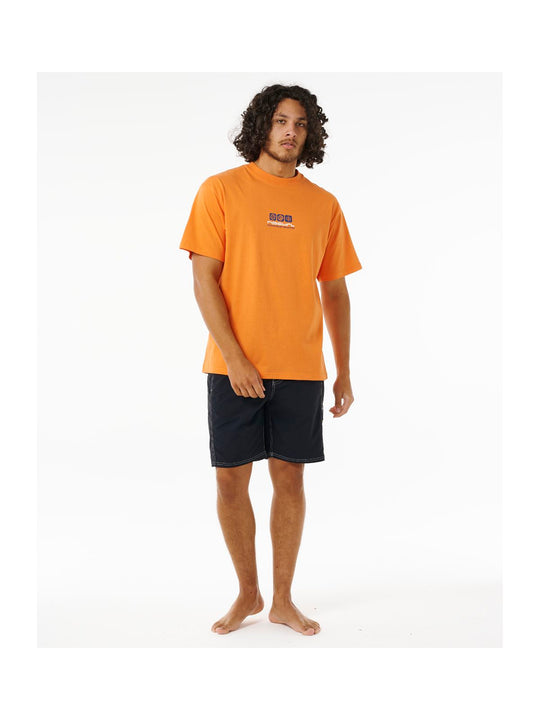 Koszulka RIP CURL Archive Ocean Tech Tee pomarańczowy - Adventure Sports
