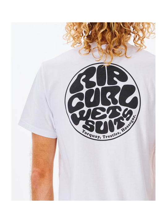 Koszulka RIP CURL Wetsuit Icon Tee biały - Adventure Sports
