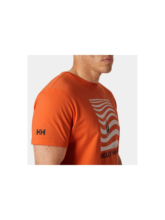 Koszulka HELLY HANSEN SHORELINE T-SHIRT 3. pomarańczowy - Adventure Sports

