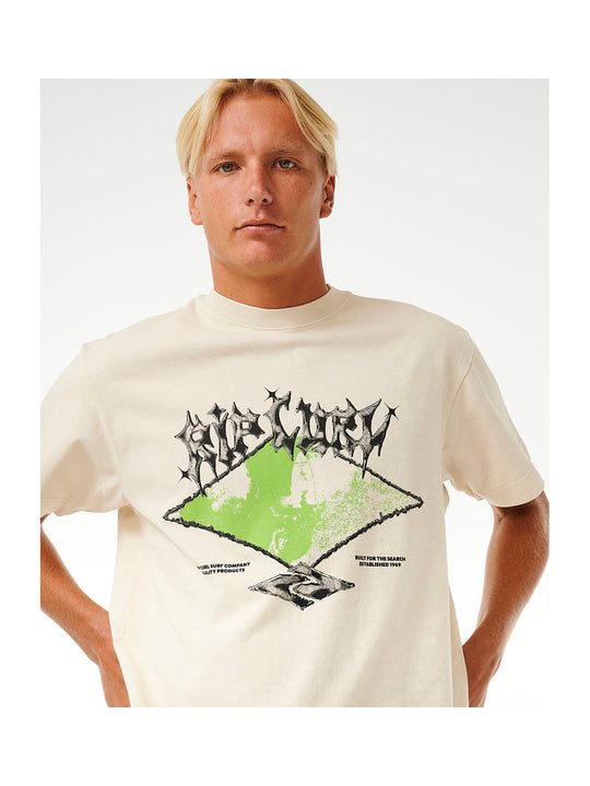 Koszulka RIP CURL Qsp Metal Core Tee biały - XS - Adventure Sports
