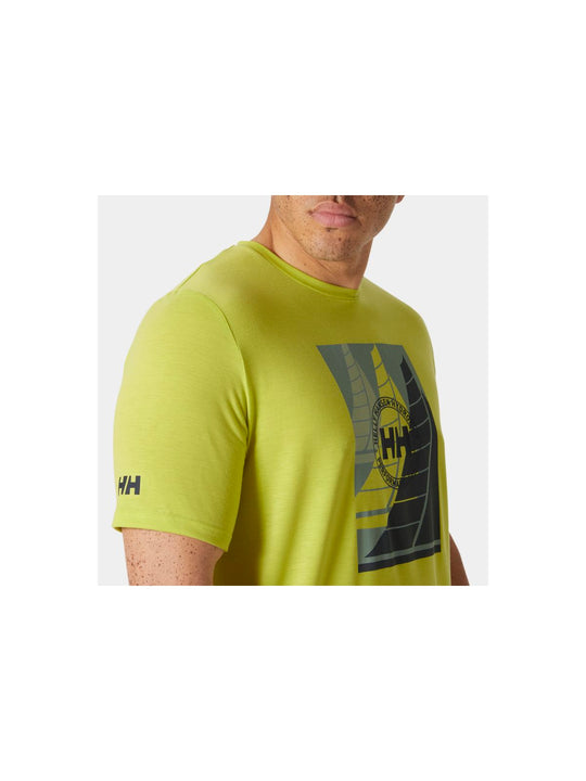 Koszulka HELLY HANSEN HP RACE GRAPHIC T-SH żółty - Adventure Sports
