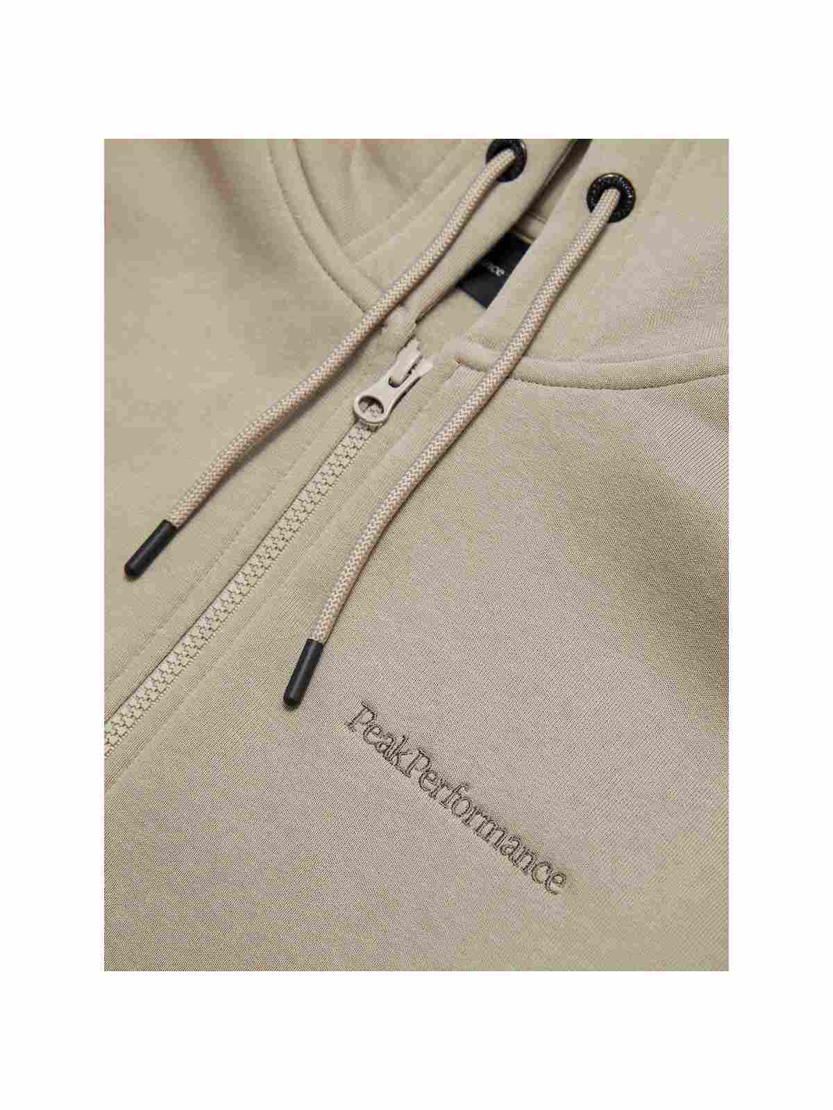 Bluza dresowa męska Peak Performance M Original Small Logo Zip beżowy - Adventure Sports