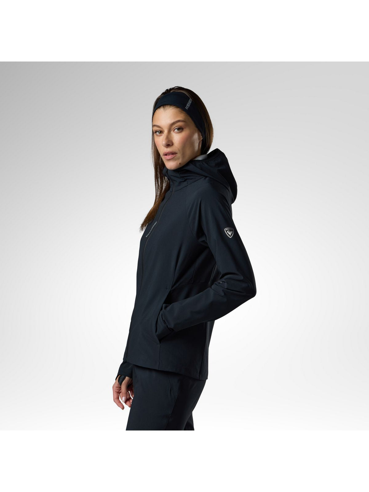Kurtka damska ROSSIGNOL W Venon Wind Hoodie Jacket czarna