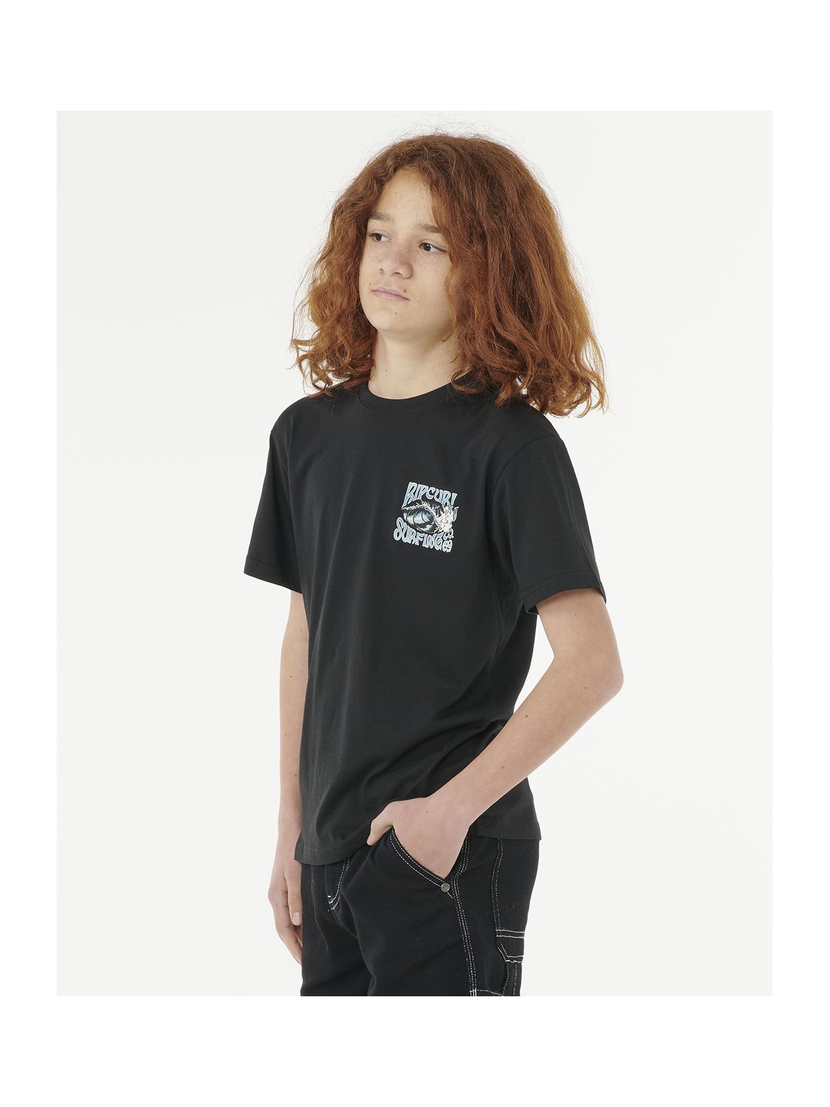 Koszulka RIP CURL HAZED & TUBED TEE-BOY czarna