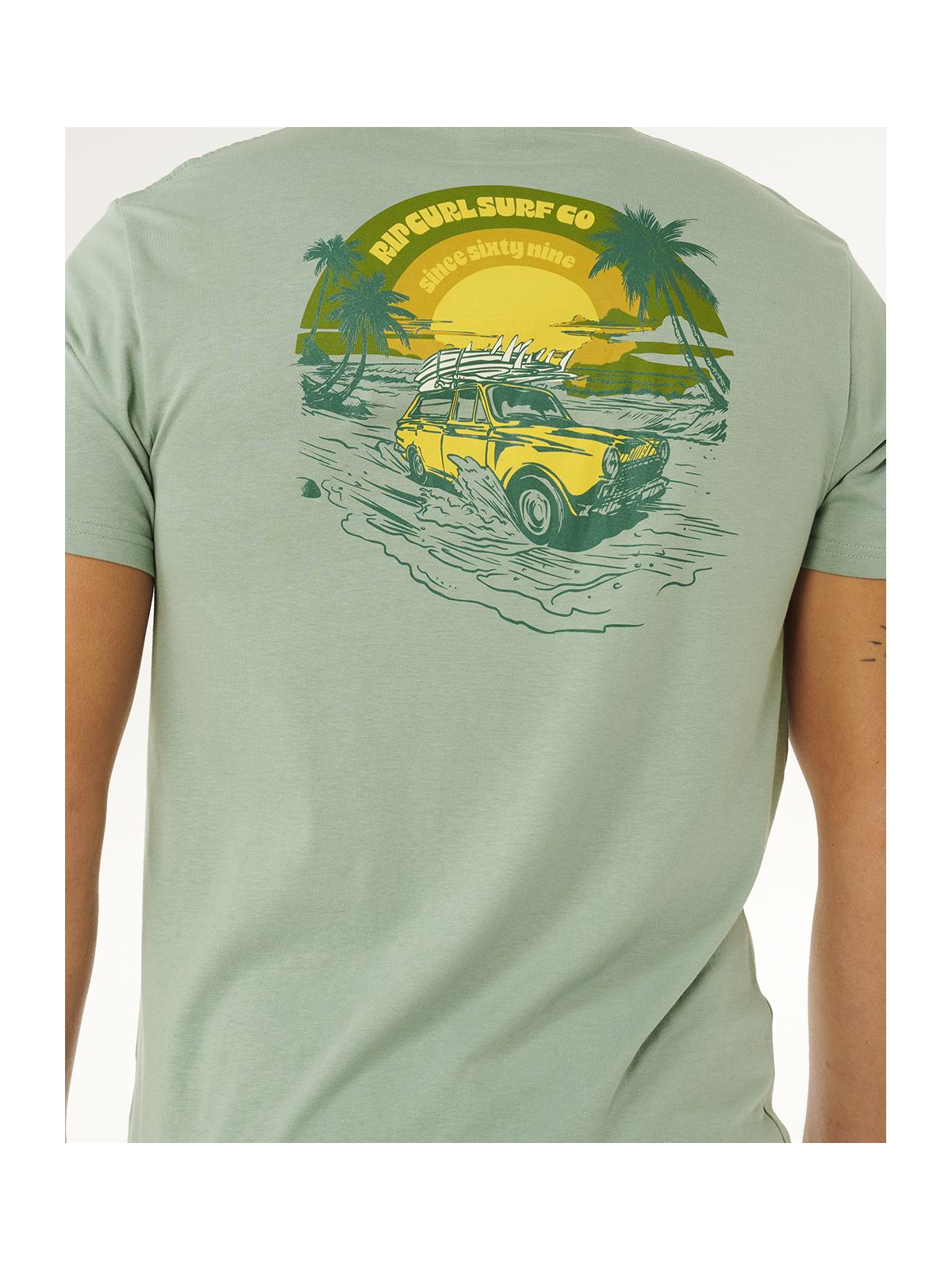 Koszulka męska RIP CURL Keep On Trucking Ss Tee zielona