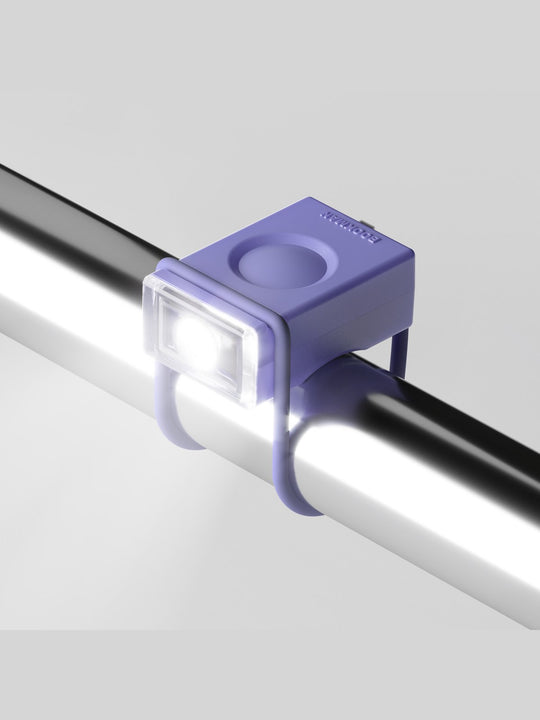 Lampka rowerowa BOOKMAN Block Light Front 50lm lawendowy
