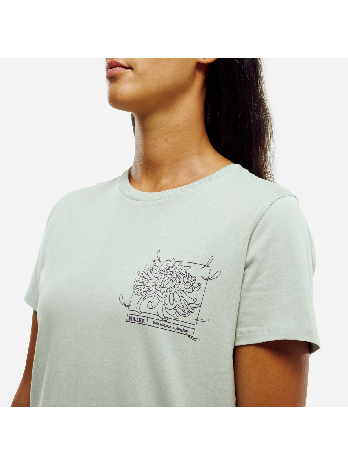 Koszulka damska MILLET Cimaï Collab Ts Ss W pastelowy zielony
