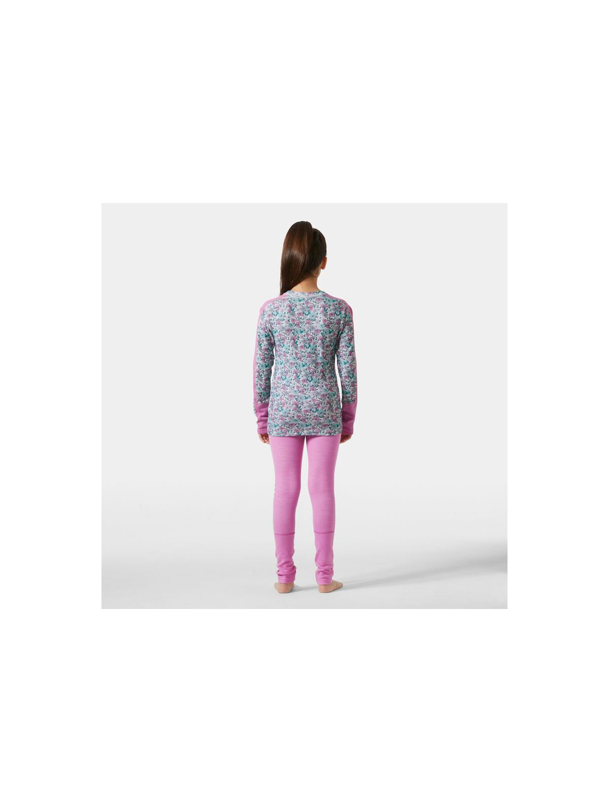 Bielizna dziecięca HELLY HANSEN Jr Graphic Lifa Merino Set kolor różowy