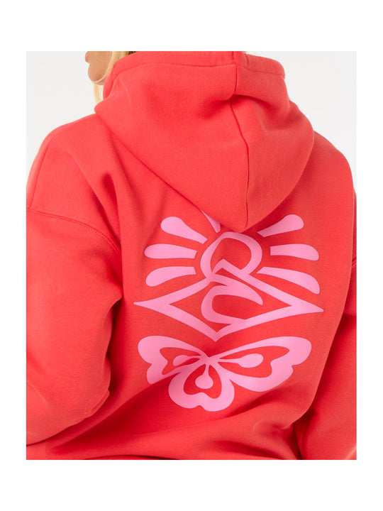 Bluza dresowa damska RIP CURL Icons Of Surf Heritage Hood czerwona
