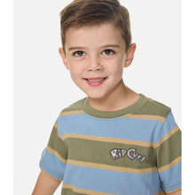 Koszulka chłopięca RIP CURL Ride The Wave Stripe Tee - Boy niebieska
