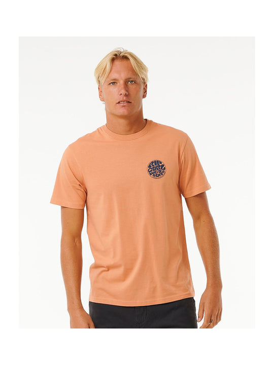 Koszulka RIP CURL Wetsuit Icon Tee pomarańczowy - Adventure Sports
