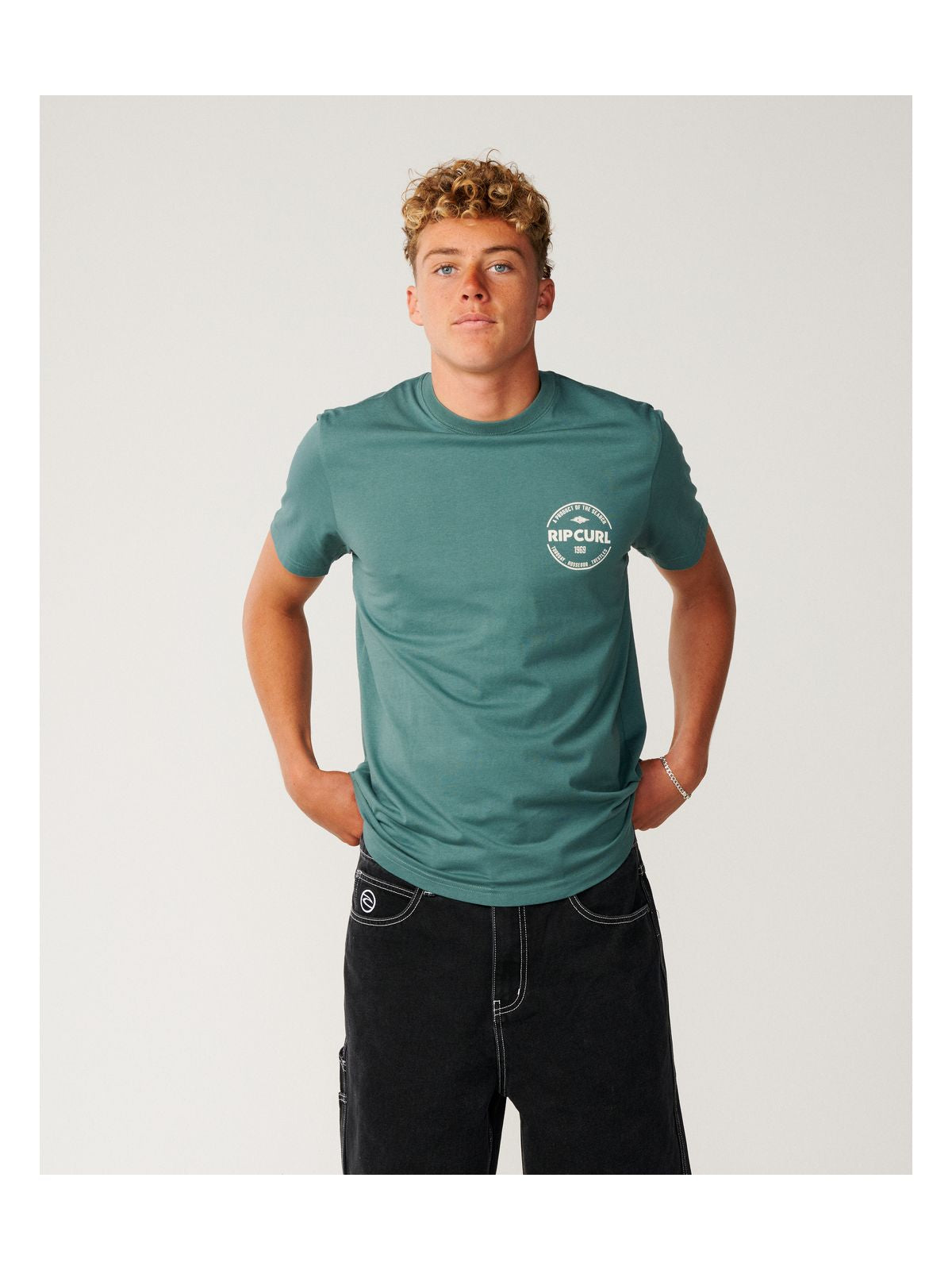 Koszulka męska RIP CURL Staple Tee zielona