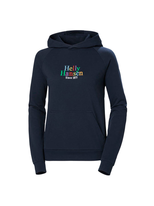 Bluza z kapturem damska HELLY HANSEN W Core Graphic Hoodie granatowy - Adventure Sports
