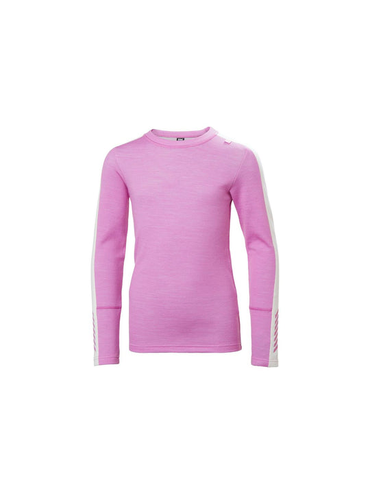 Bielizna dziecięca HELLY HANSEN Jr Lifa Merino Midweight Set kolor różowy
