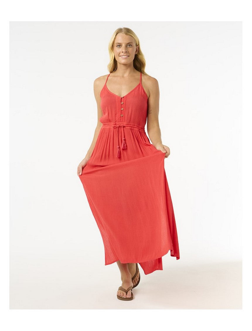 Sukienka letnia RIP CURL Classic Surf Maxi Dress czerwona