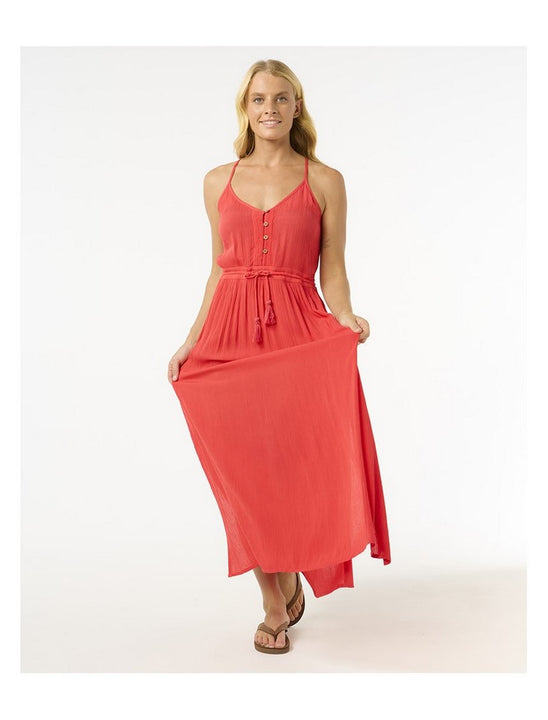 Sukienka letnia RIP CURL Classic Surf Maxi Dress czerwona
