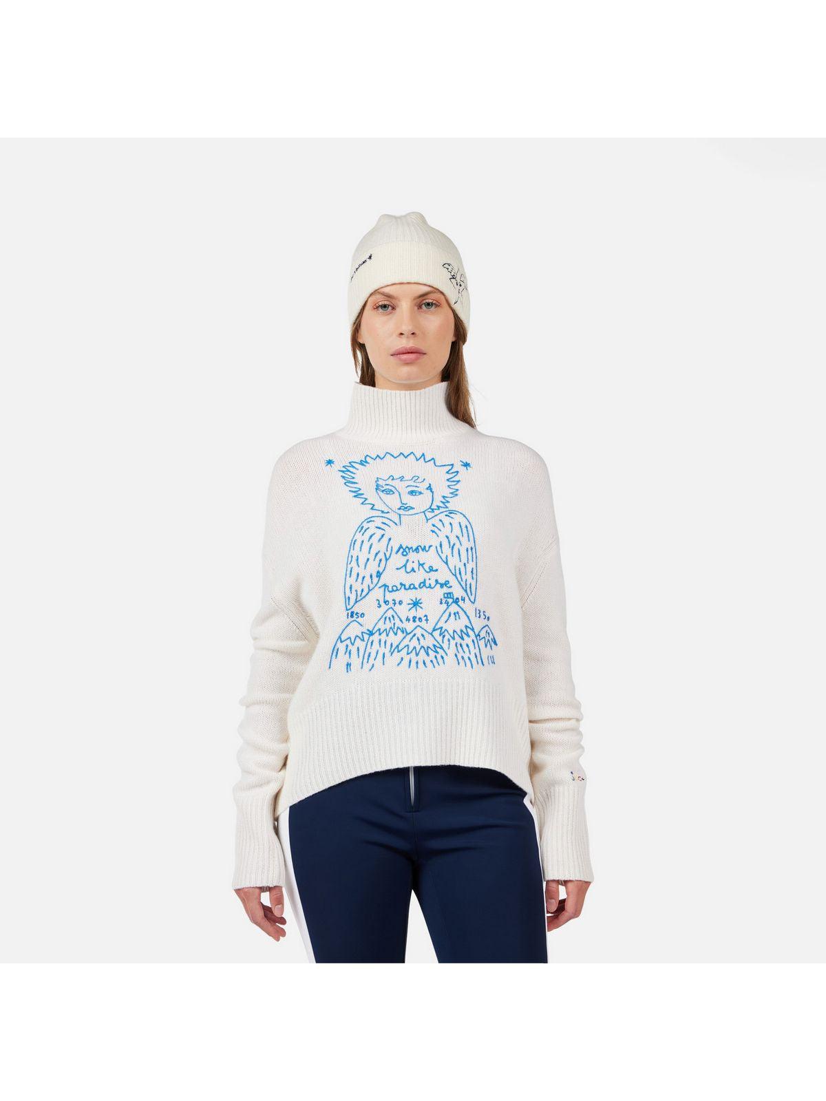 Sweter damski ROSSIGNOL W JCC SNOW ANGELS PULL biały