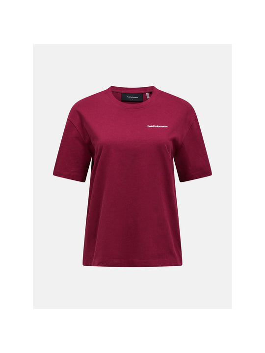 Koszulka PEAK PERFORMANCE W Graphic Tee bordowy
