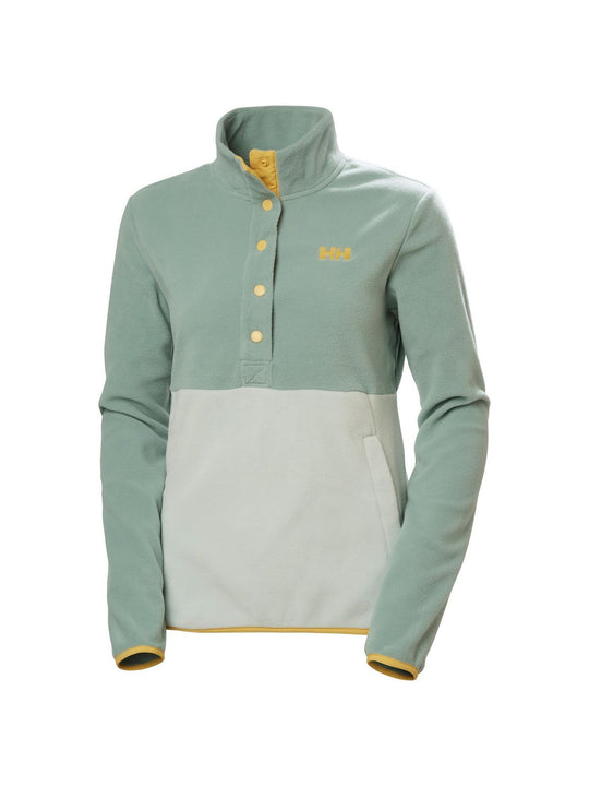 Bluza polarowa damska Helly Hansen W Daybreaker Snap Pullover zielony - Adventure Sports
