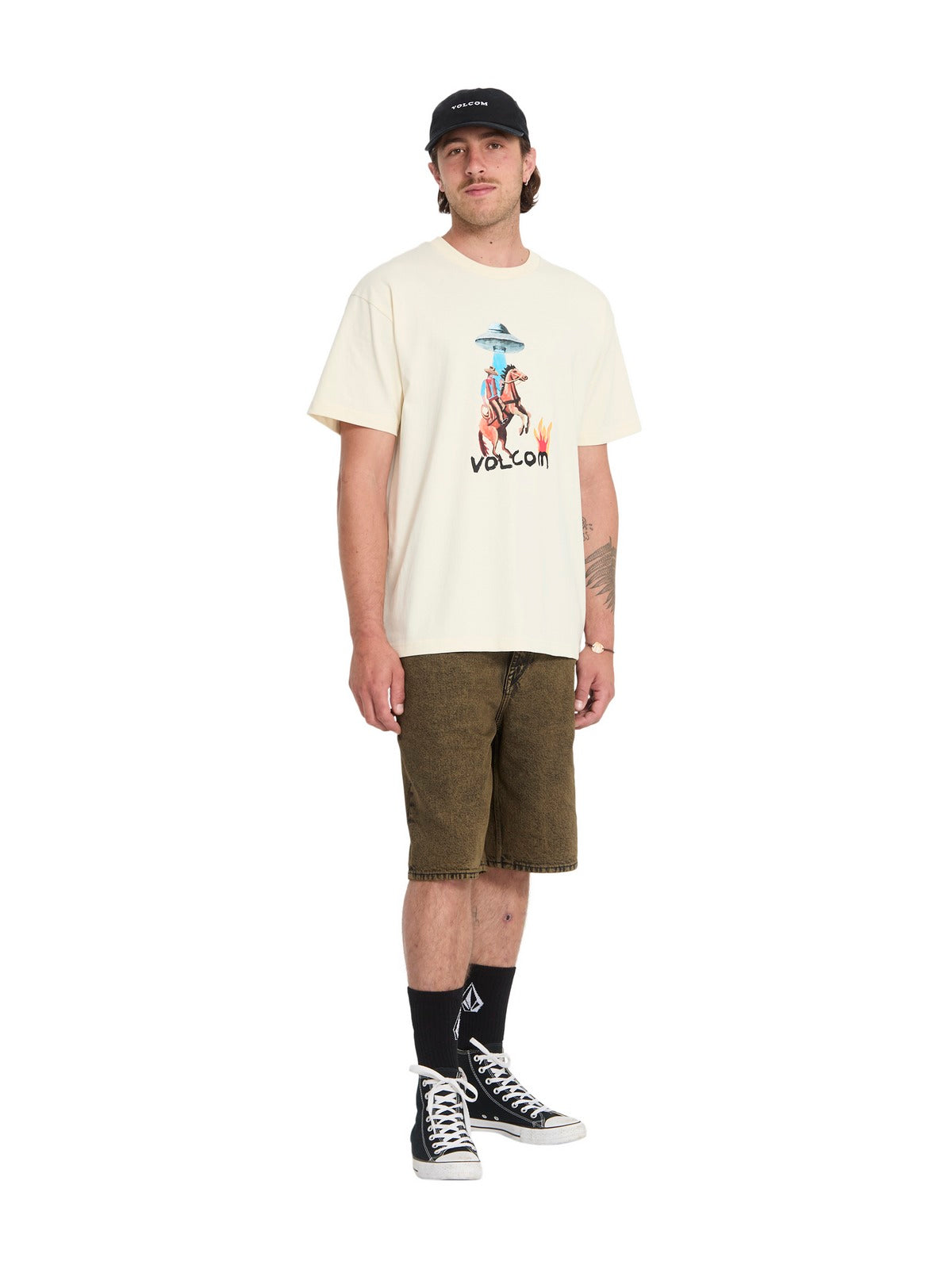 Koszulka męska VOLCOM Fa Mickey Mason 1 Sst biały