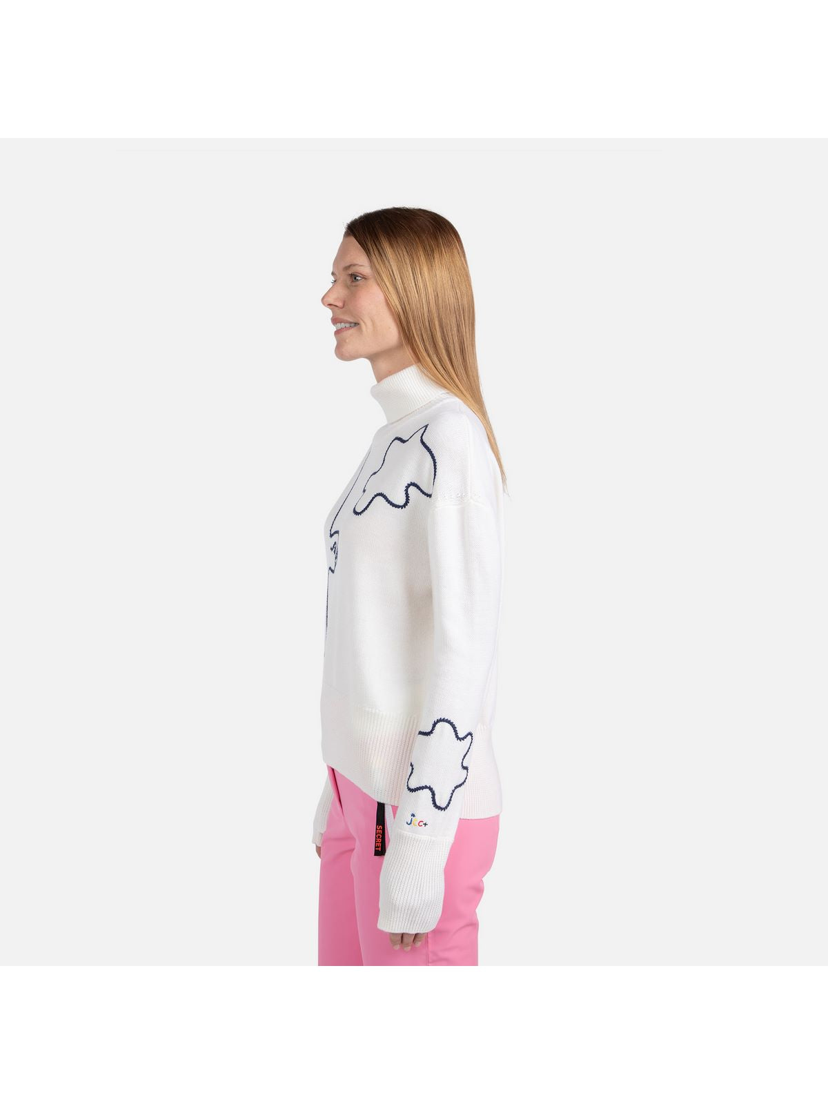 Sweter Rossignol W Jcc Roll Neck biały - Adventure Sports