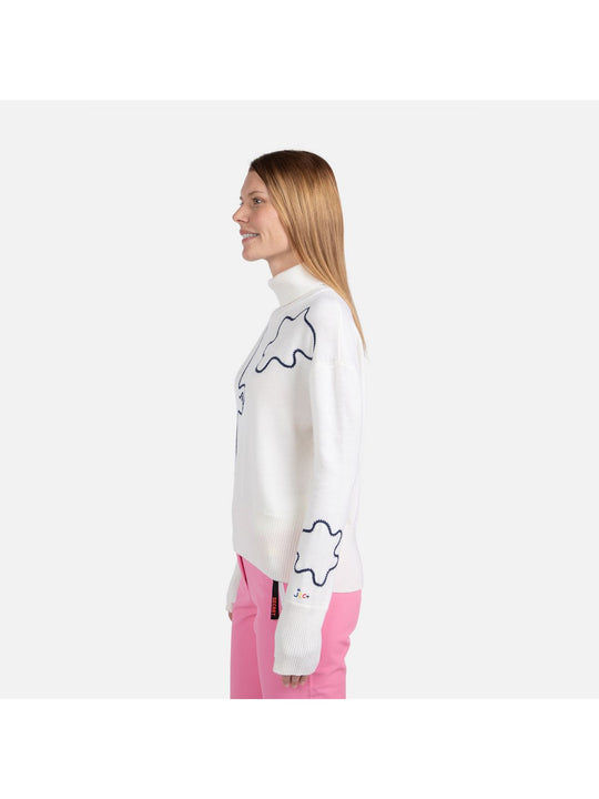 Sweter Rossignol W Jcc Roll Neck biały - Adventure Sports
