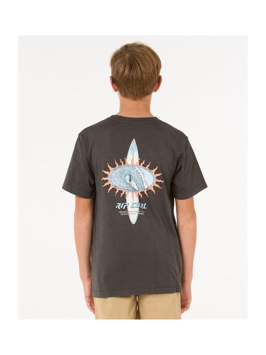 Koszulka dziecięca RIP CURL RAW ENERGY SKULL TEE - BOY czarna
