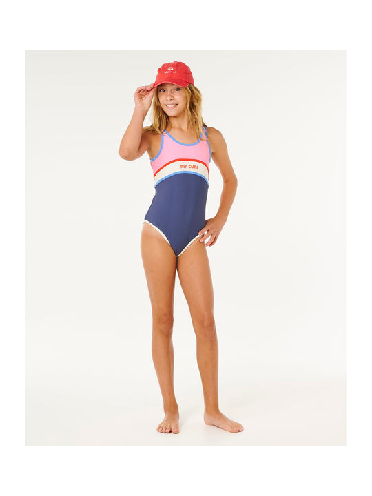 Kostium Kąpielowy dziecięcy RIP CURL Surf Revival 1 Piece - Girl granatowy
